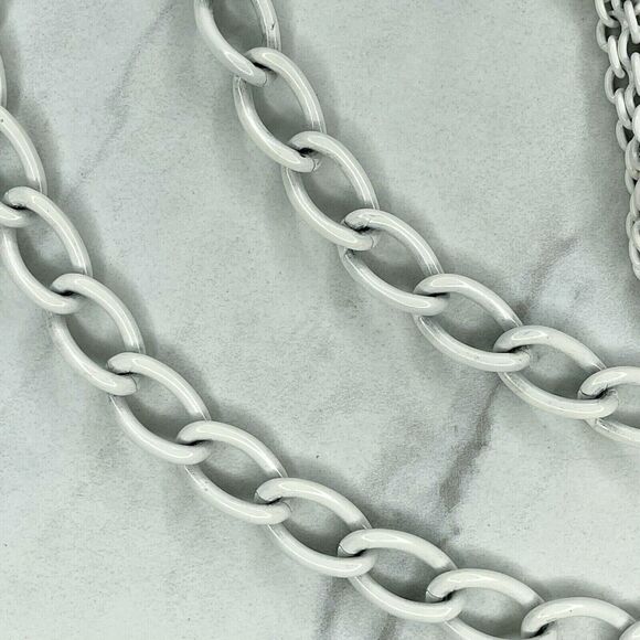 White Beehive Swirl Tassel Charm Chain Link Belt Extra Small/Small (XS/S) ✨ - Picture 9 of 11